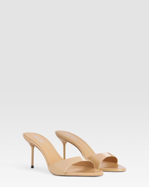 Paris Texas Natural Patent Leather Mule