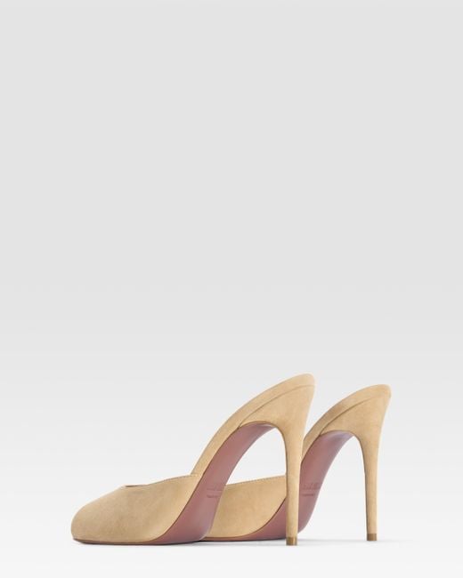Paris Texas Natural Suede Open-Toe Mule