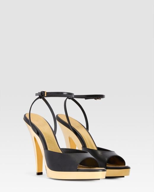 Paris Texas White Patent Calf Leather Sandal