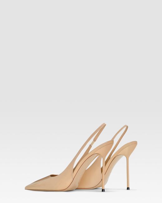 Paris Texas Natural Patent Leather Slingback