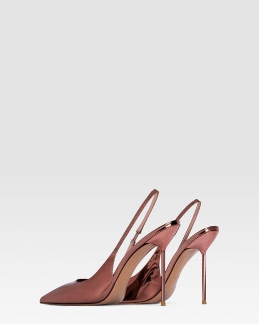 Paris Texas Pink Mirrored Leather Slingback