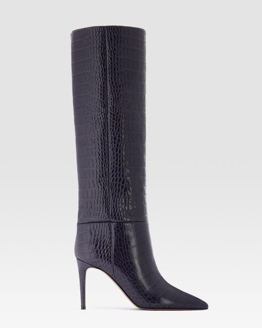 Paris Texas Blue Croco-Print Boot