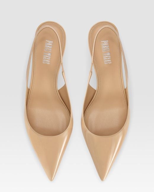 Paris Texas Natural Patent Leather Slingback