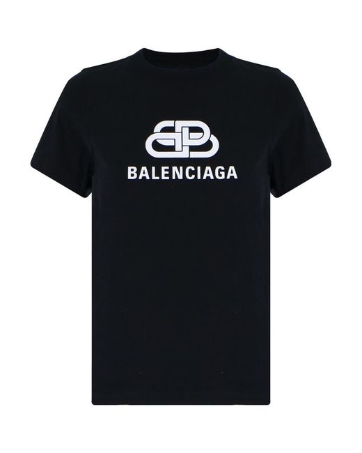 Balenciaga Bb Logo T-shirt S/s Black in Black - Lyst