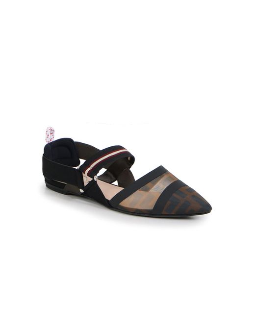 fendi logo flats