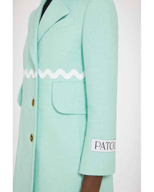 Manteau d'été en tweed de coton Patou en coloris Blue