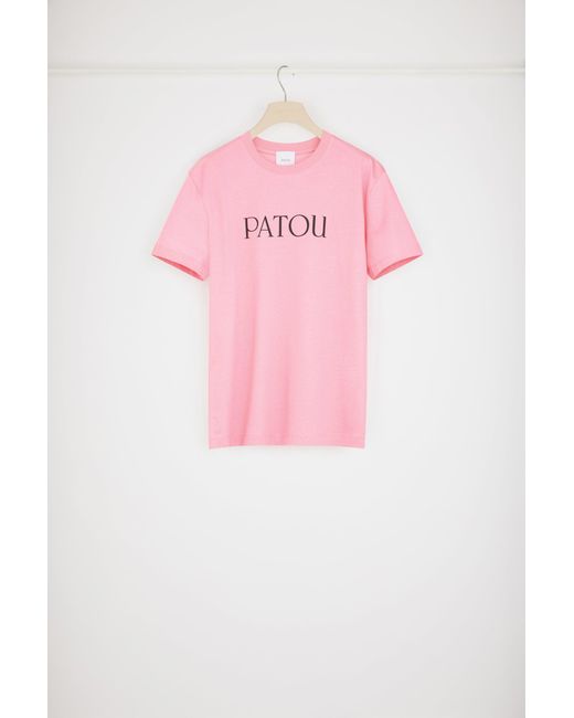 Patou オーガニックコットン パトゥロゴtシャツ Pink