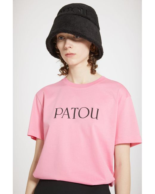 Patou オーガニックコットン パトゥロゴtシャツ Pink