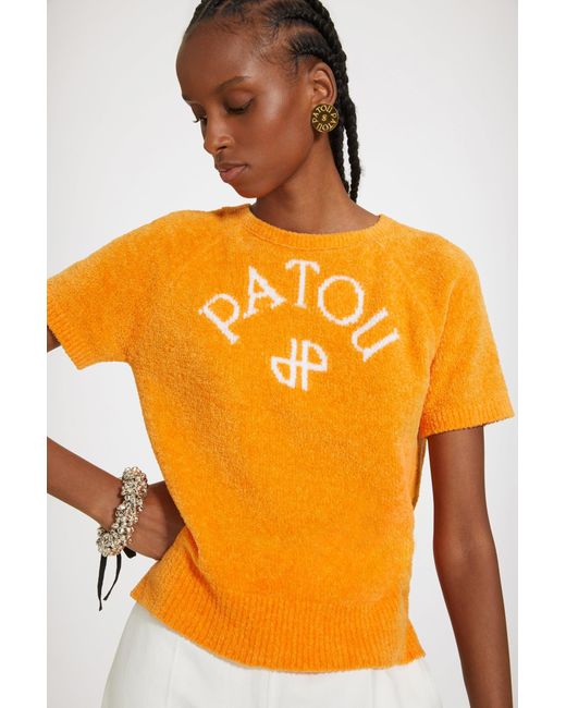 Top in maglia ecosostenibile di Patou in Orange