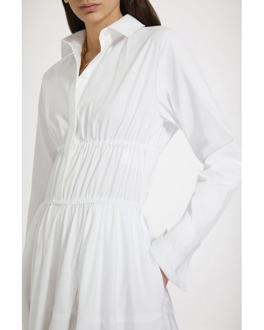 Patou White Maxi-Hemdkleid aus nachhaltiger Baumwolle