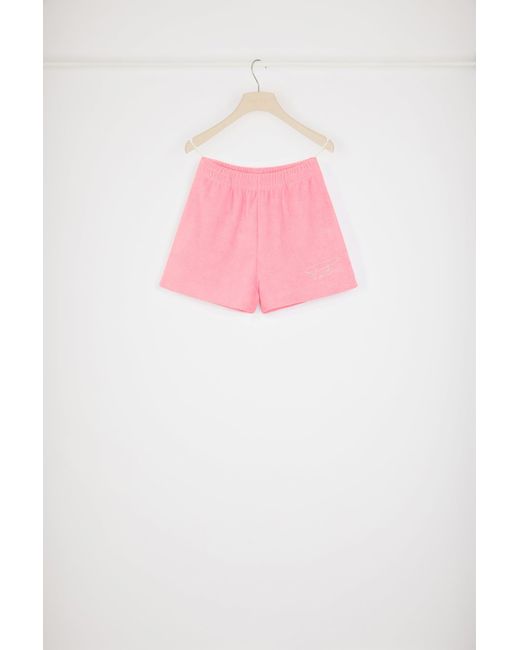 Patou Pink Shorts aus Bio-Baumwollfrottee