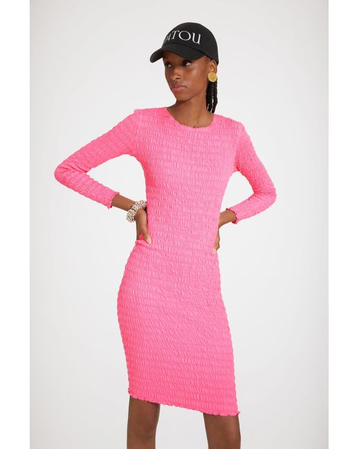 Patou オーガニックコットン製スモックドレス。 Pink
