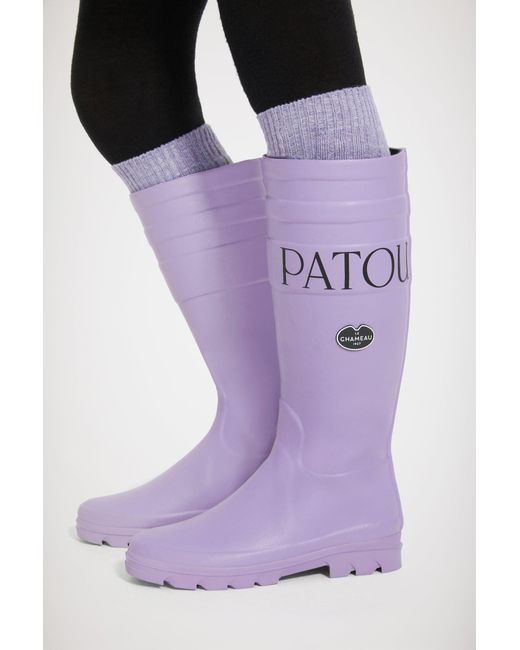 Patou Purple X Le Chameau Rubber Boots
