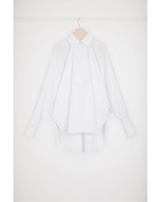 Patou White Künstlerische Bluse aus nachhaltiger Baumwolle