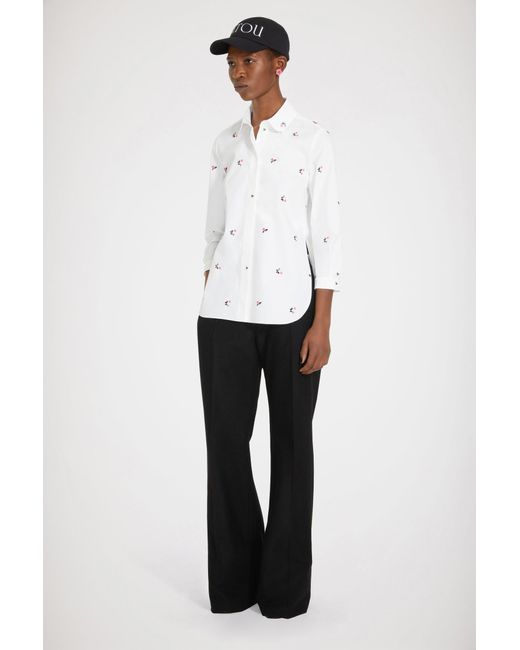 Patou White Embroidered Baby Shirt