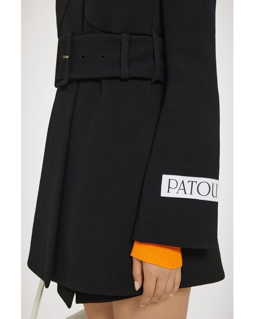 Patou Black Belted Coat