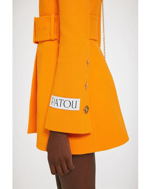 Patou Orange Belted Coat