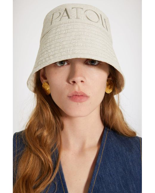Patou Bucket Hat In Organic Cotton Jacquard in Blue | Lyst