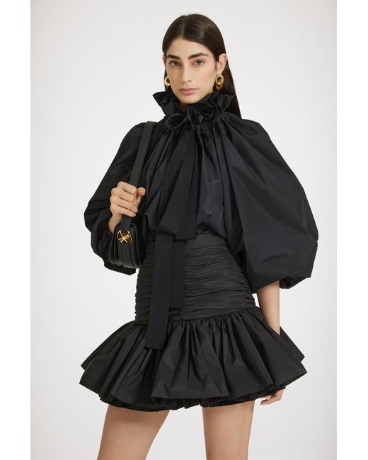 Patou Black Ruffle Mini Skirt