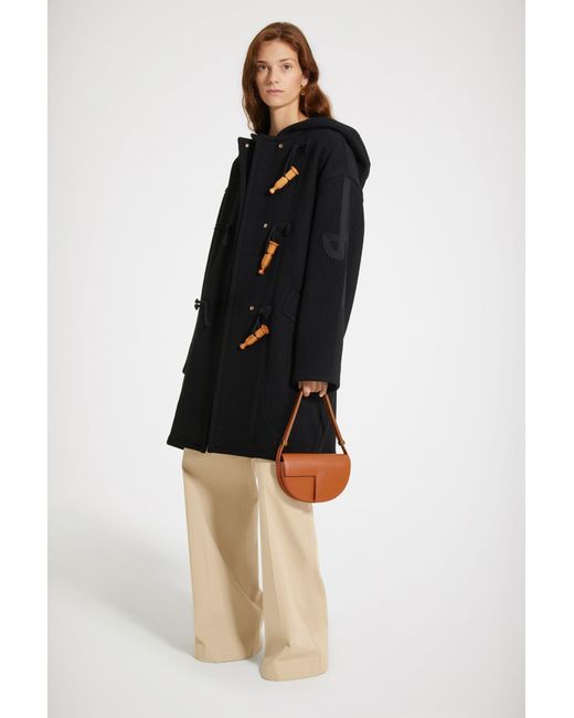 Patou Blue Cashmere And Wool Blend Duffle Coat