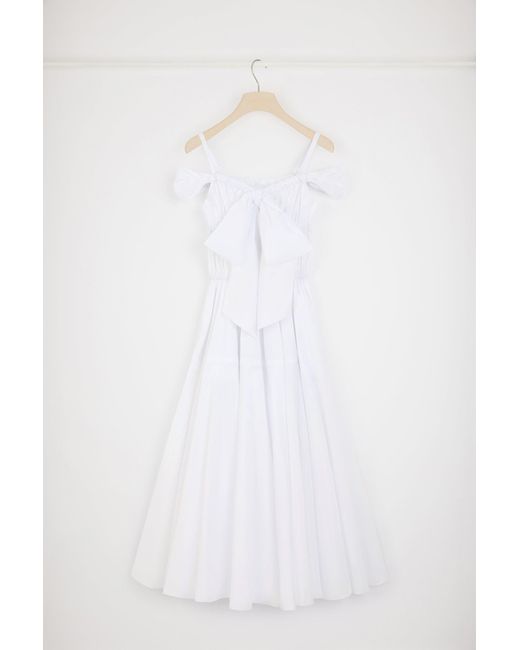 Patou White Cocktail Midi Dress