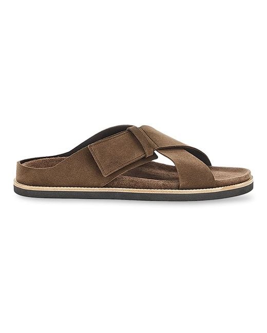 Paul & Shark Brown Slip‑On Sandals for men