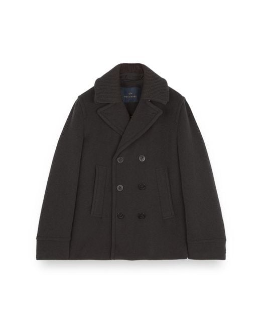 Paul & Shark Black Peacoat for men