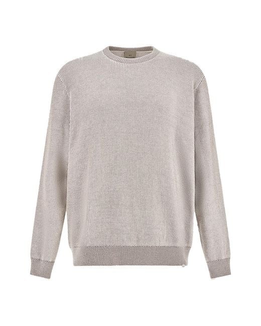 Paul & Shark Gray Piuma Feather Light Cotton Sweater for men