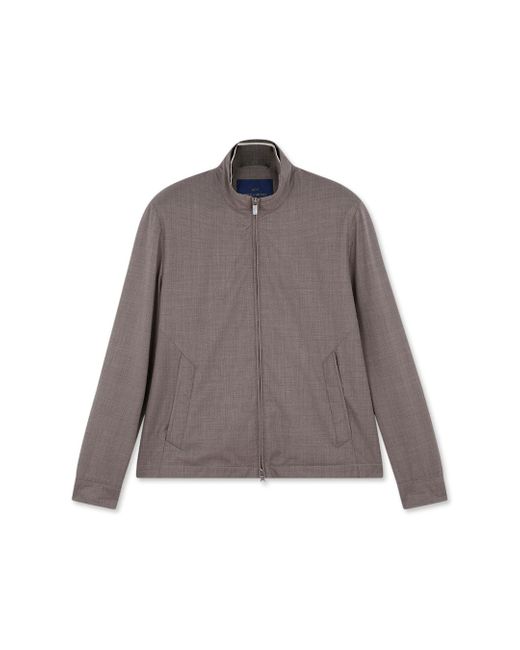 Paul & Shark Gray Wool And Silk Bomber for men