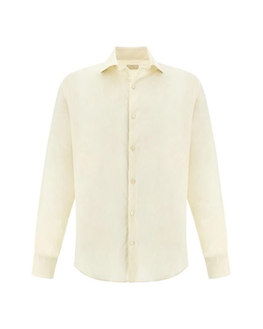 Paul & Shark Natural Garment‑Dyed Cotton Voile Shirt for men