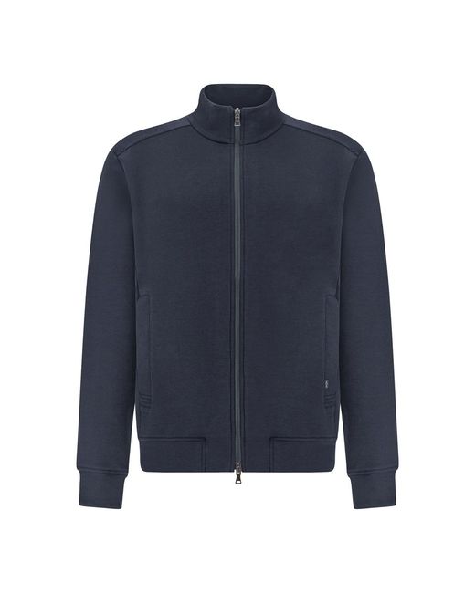 Paul & Shark Blue Zip Up Cotton Sweatshirt for men