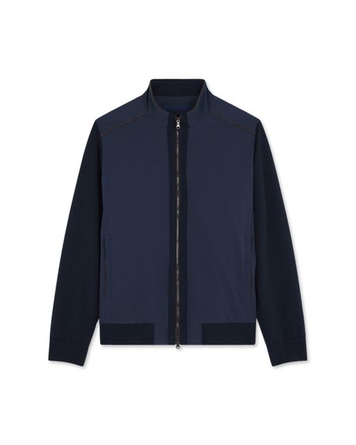 Paul & Shark Blue Hybrid Sweater for men