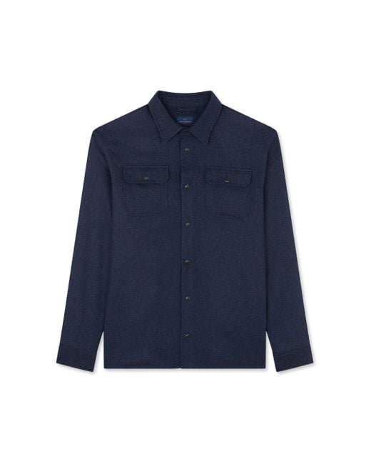 Paul & Shark Overshirt Aus Wollmischung, Mann, Größe in Blue für Herren