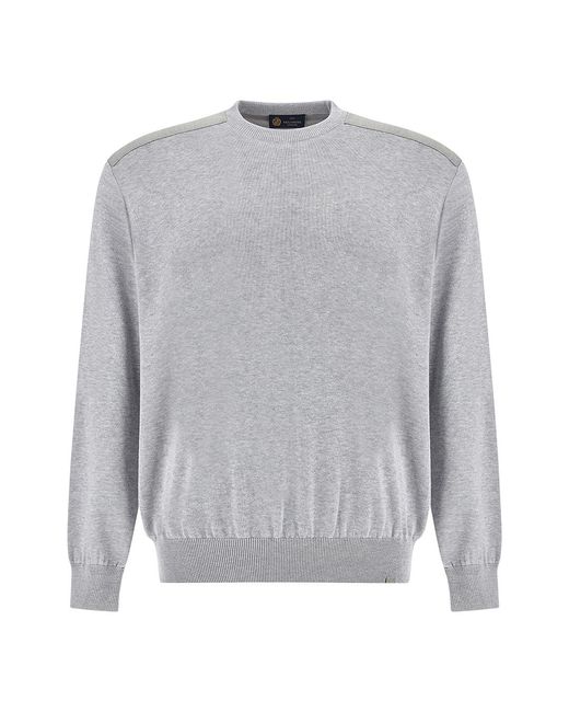 Paul & Shark Gray Crew‑Neck Sweater for men