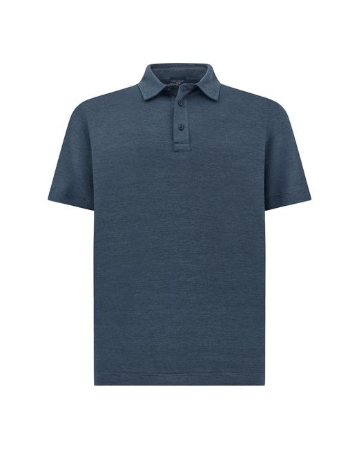 Paul & Shark Blue X-Soft Interlock Cotton Polo Shirt for men