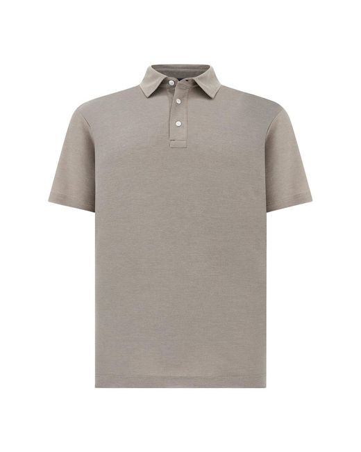 Paul & Shark Gray X-Soft Interlock Cotton Polo Shirt for men