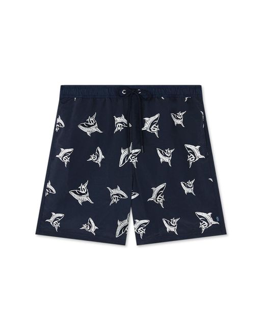 Paul & Shark Blue Shark Pattern Swimsuit for men