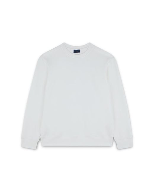 Paul & Shark White X-Soft Sweatshirt With Maxi Sharks Print for men