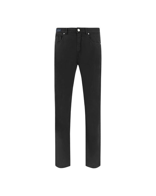 Paul & Shark Black Varese Stretch Cotton Trousers for men