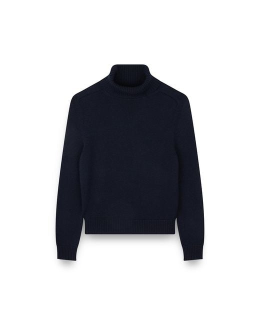 Paul & Shark Blue Merino Extrafine Wool Turtleneck Sweater