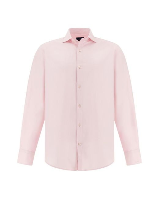 Paul & Shark Pink Soffio Cotton Twill Shirt for men