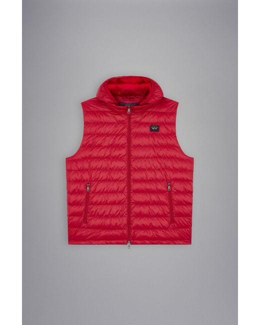 Paul & Shark Red Ultralight Down Vest for men