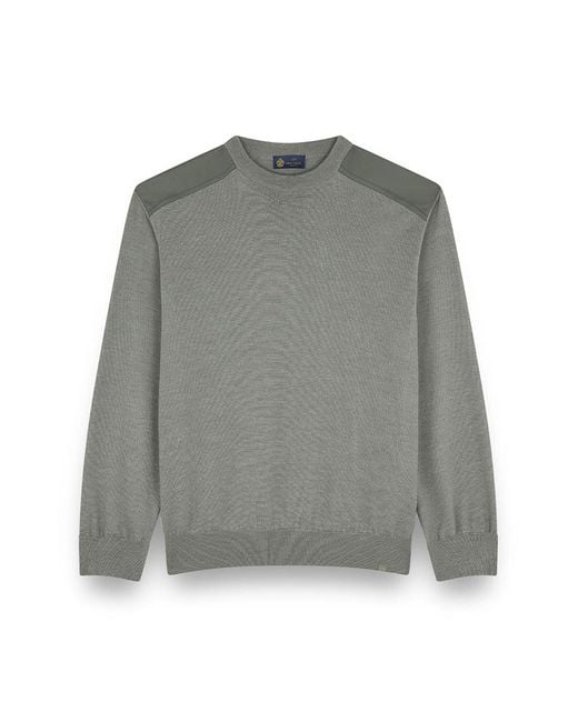 Paul & Shark Gray Wool And Silk Crewneck Sweater for men