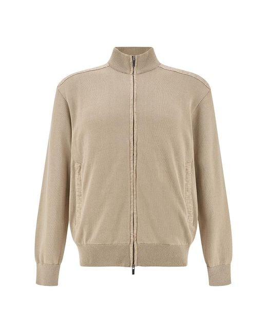 Paul & Shark Natural Zip‑Up Sweater for men