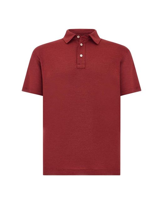 Paul & Shark Red X-Soft Interlock Cotton Polo Shirt for men