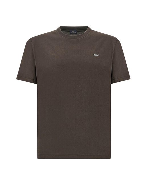 Paul & Shark Gray Cotton Jersey T-Shirt for men