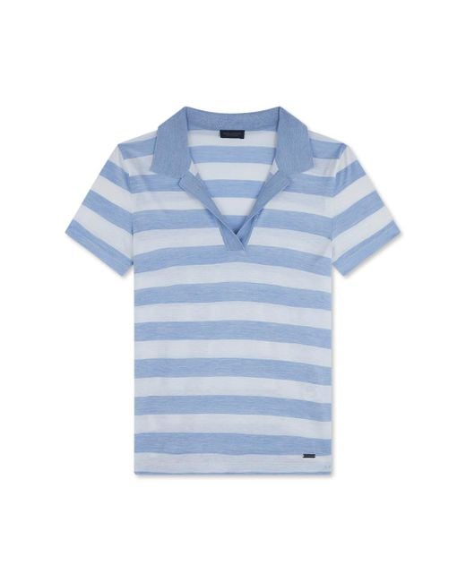 Paul & Shark Blue Polohemd Aus Baumwolle Und Seide, Frau, Größe
