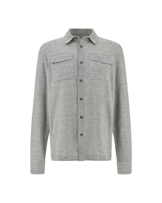 Paul & Shark Gray Overshirt for men