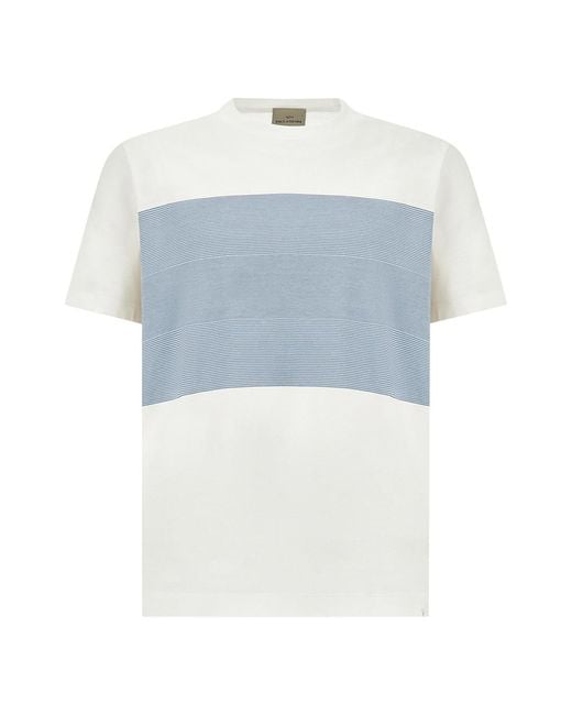 Paul & Shark Blue Bi Color Double Mercerised Cotton Jersey T-Shirt, Bright for men