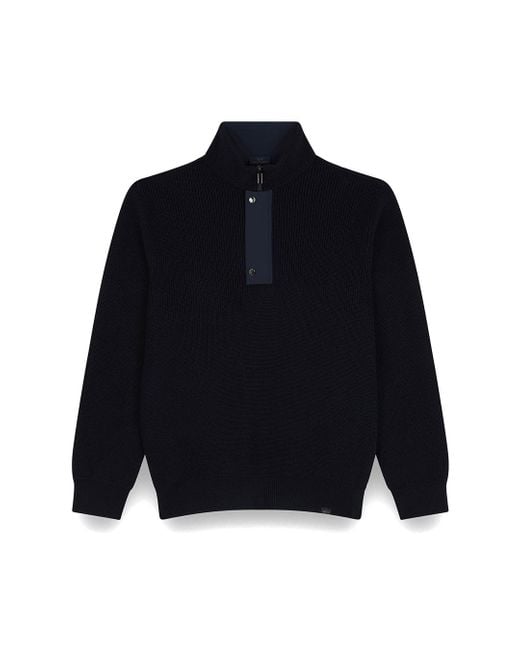 Maglia Mezza Zip di Paul & Shark in Blue da Uomo